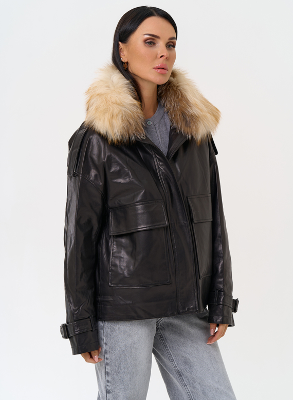 Куртка из натуральной кожи с мехом