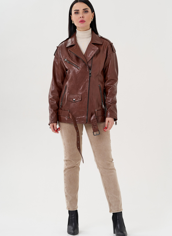 Куртка - косуха коричневого цвета