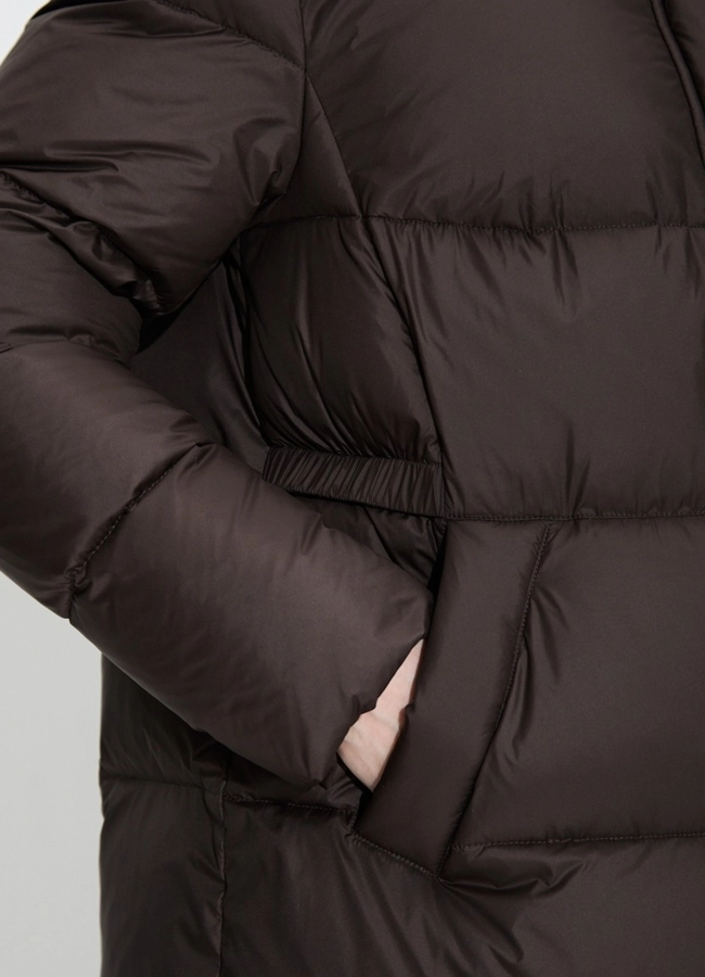 Женский пуховик с капюшоном модель № 33737 универмаг малина фото