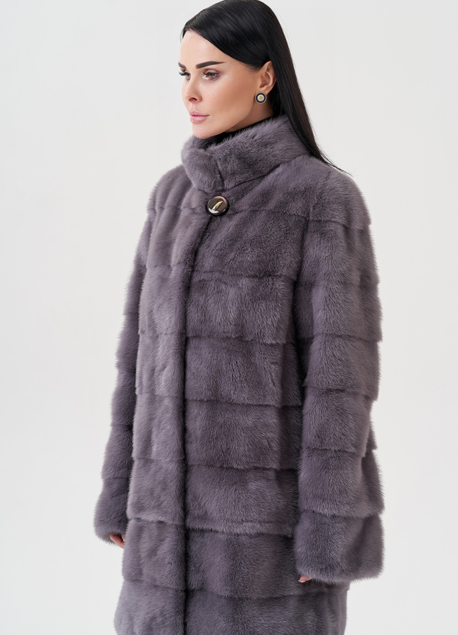 Шуба из норки  модель № 25894 универмаг малина