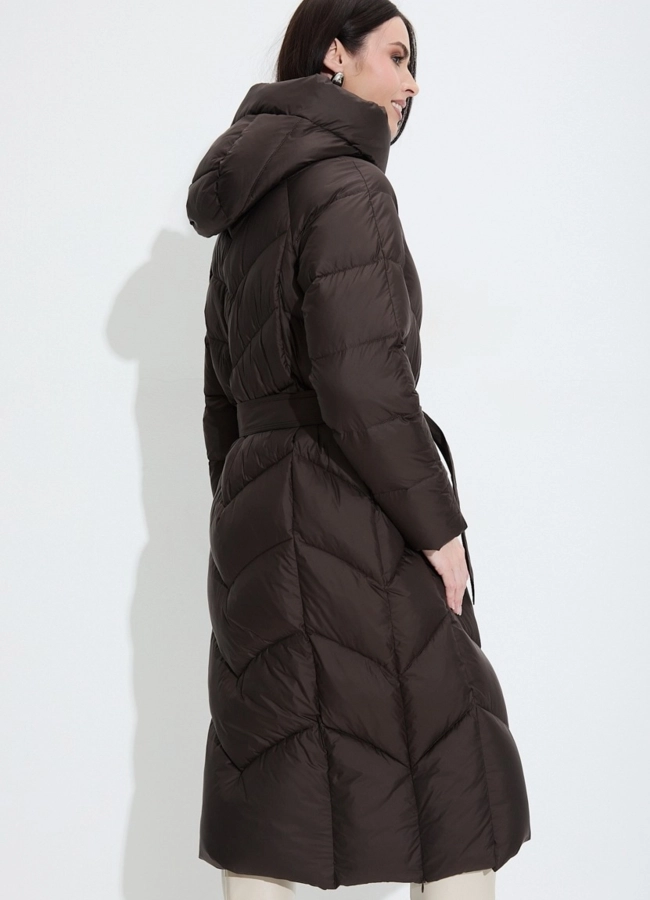 Женский пуховик с капюшоном модель № 33748 универмаг малина фото