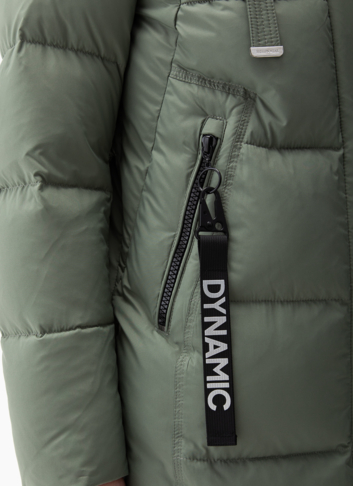 Женский пуховик с капюшоном 