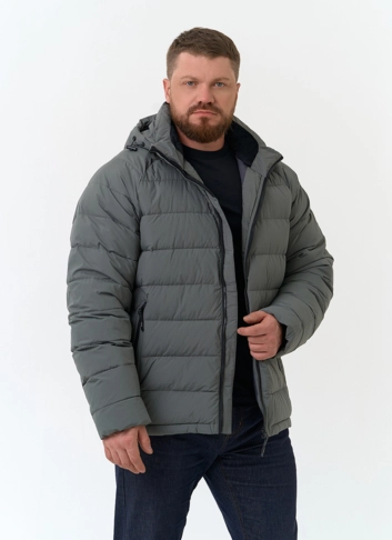 Мужской пуховик с капюшоном  фото