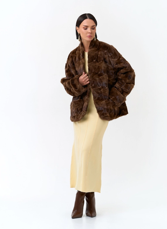 Жакет из меха частей норки