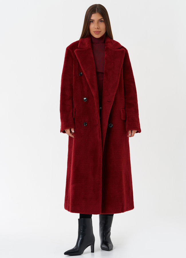 Пальто из шерсти с английским воротником модель № 28674 универмаг малина