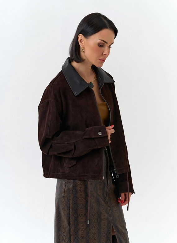 Женская куртка из натуральной замши